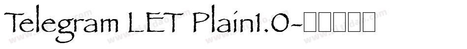 Telegram LET Plain1.0字体转换